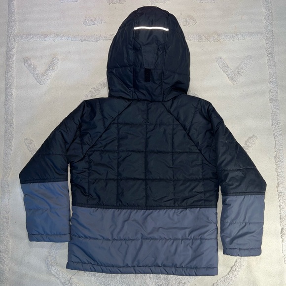 Columbia Boys Pine Pass Jacket Down Alternative Black and Gray Puffer Coat - Picture 3 of 9